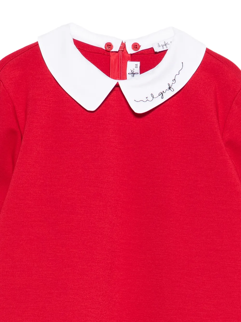 Il Gufo Jurk met kraag Rood