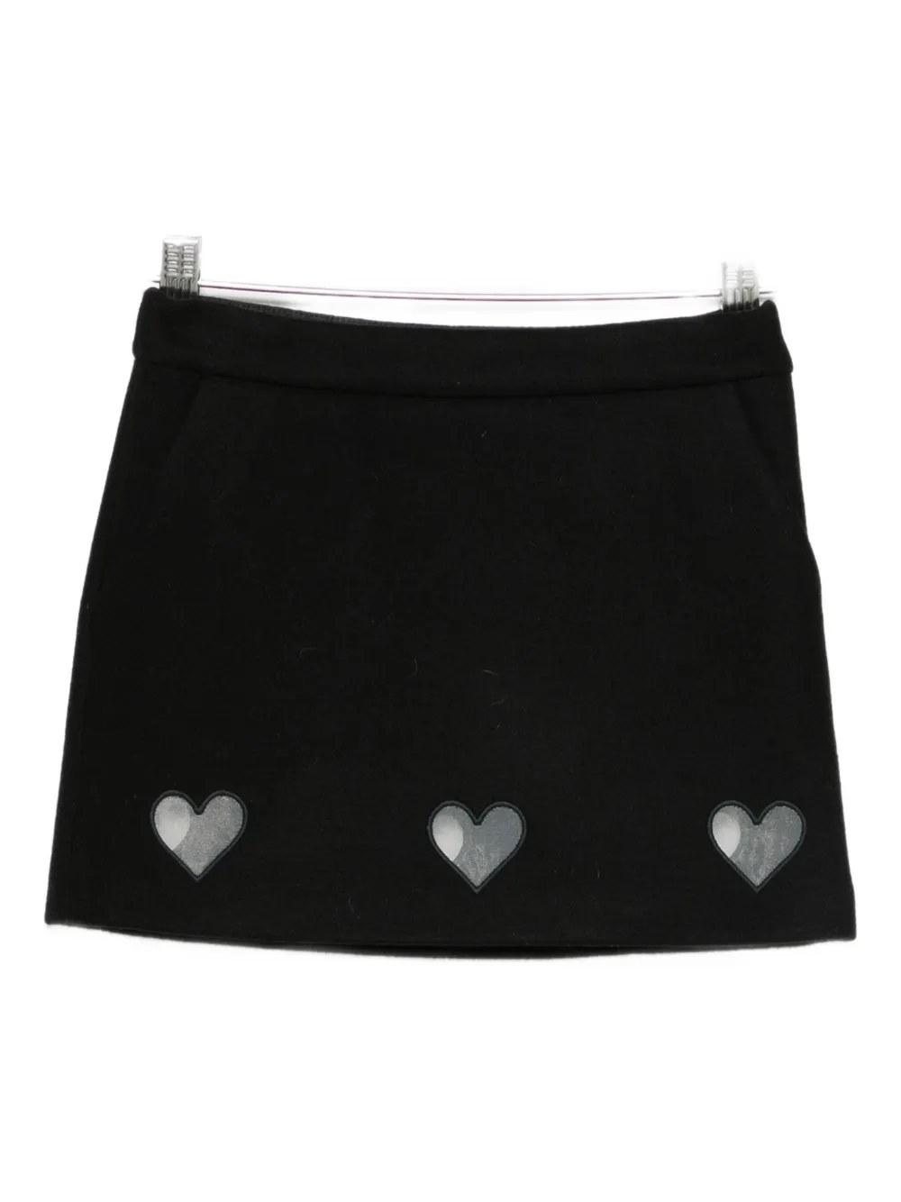 Simonetta heart-appliqué skirt | negro | Image 1