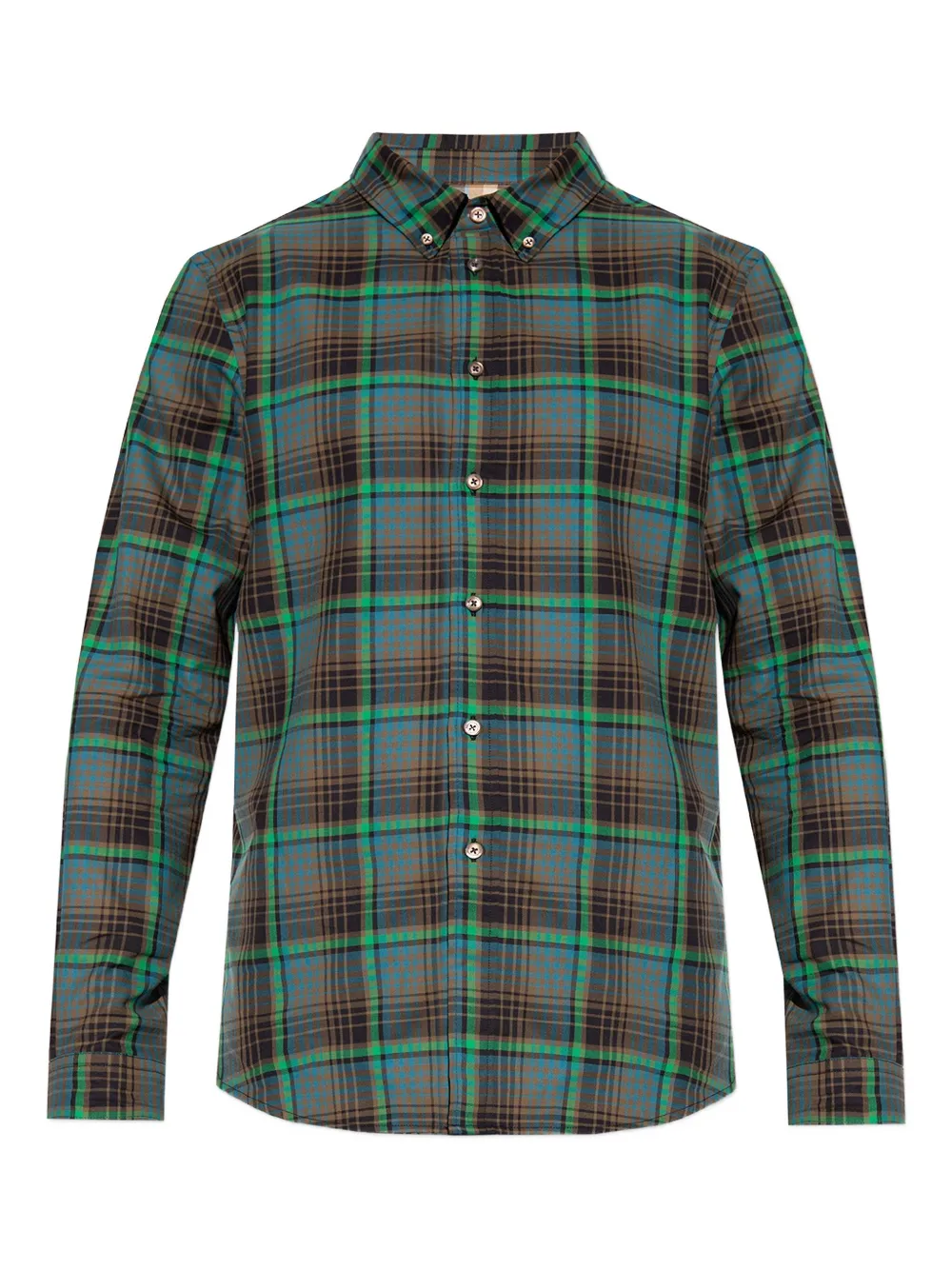 Paul Smith checked buttoned shirt | Green | Image 1