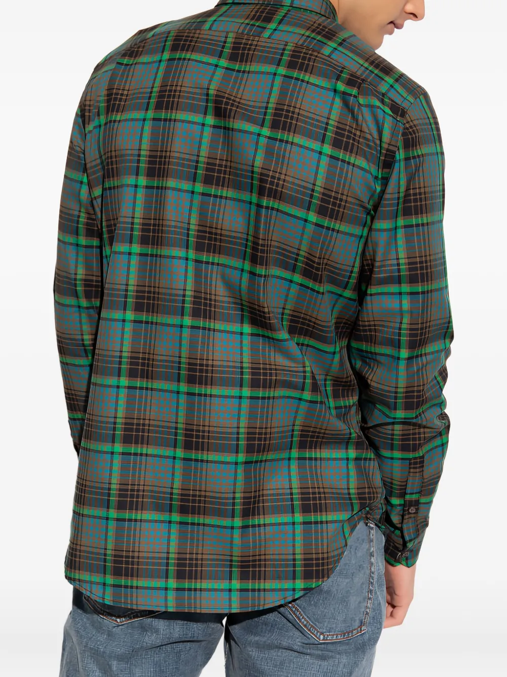 Paul Smith Geruit overhemd Groen