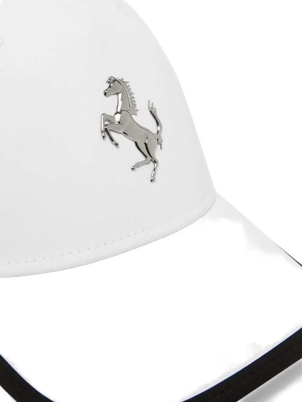 Ferrari Logo-plaque Baseball Cap In White
