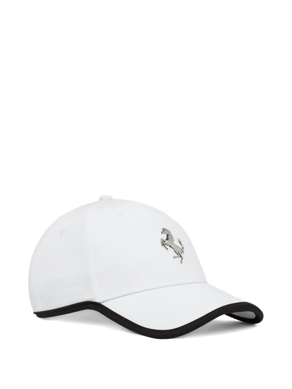 Ferrari Logo-plaque Baseball Cap In White