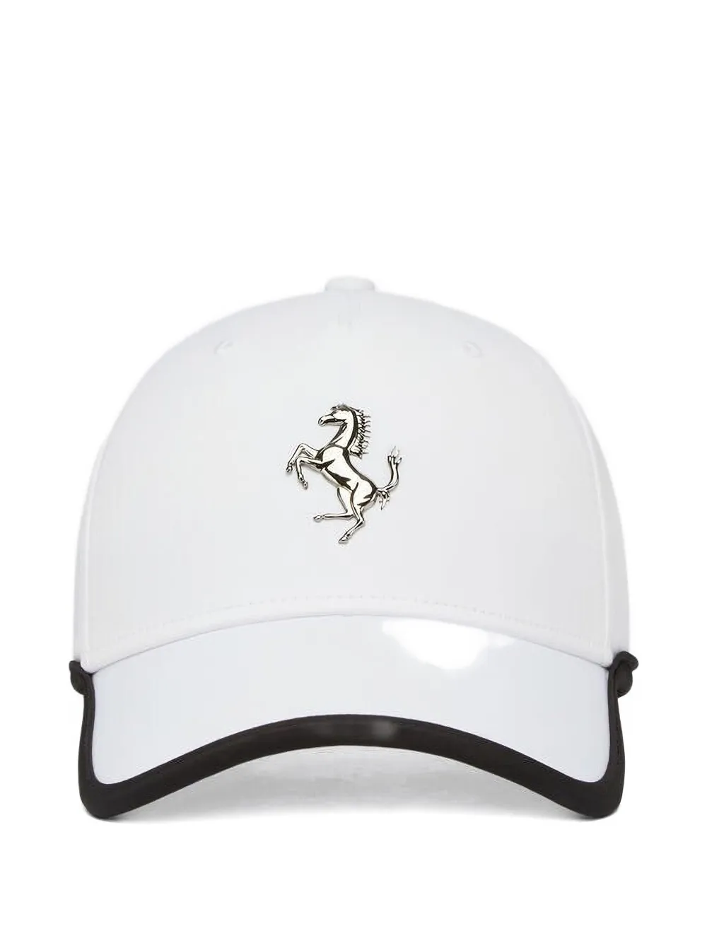 Ferrari Logo-plaque Baseball Cap In White