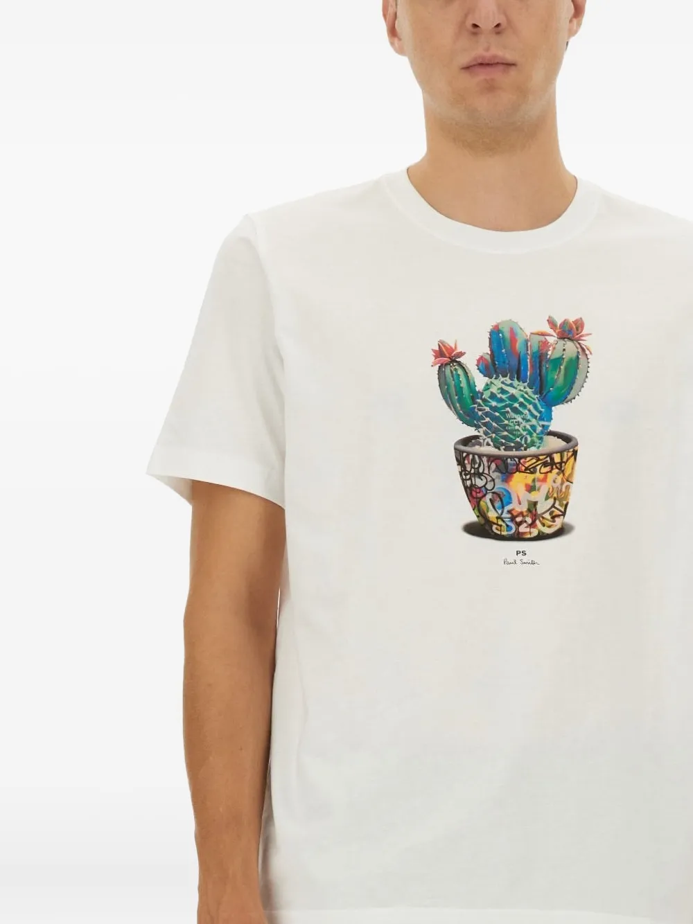 Ps By Paul Smith Printed Short-sleeved T-shirt In White