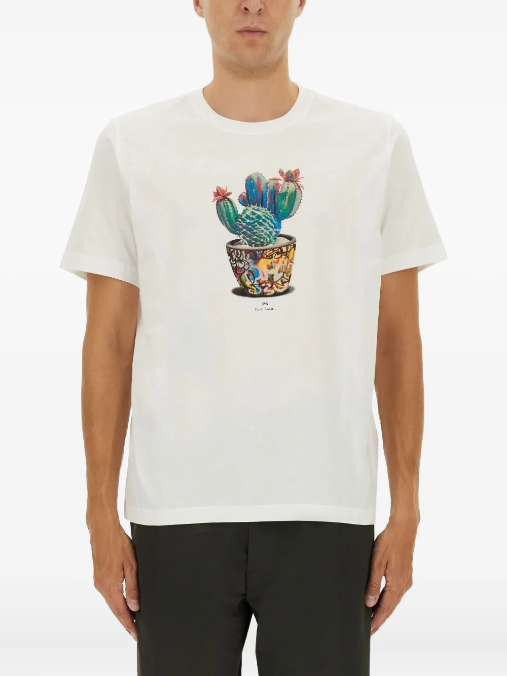 Ps By Paul Smith Printed Short-sleeved T-shirt In White