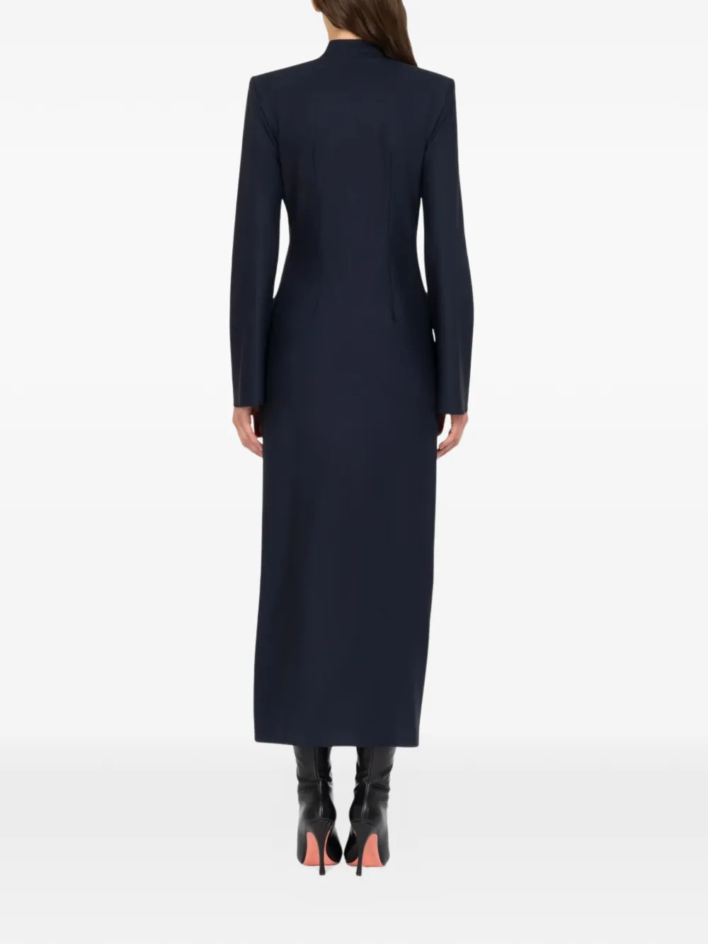 Les Filles d'Eva pocketed buttoned midi dress - Blauw