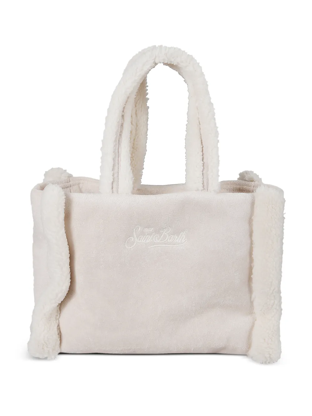 Mc2 Saint Barth Embroidered-logo Tote Bag In White