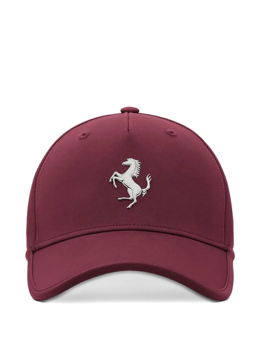 Ferrari Logo-plaque Baseball Cap In Red