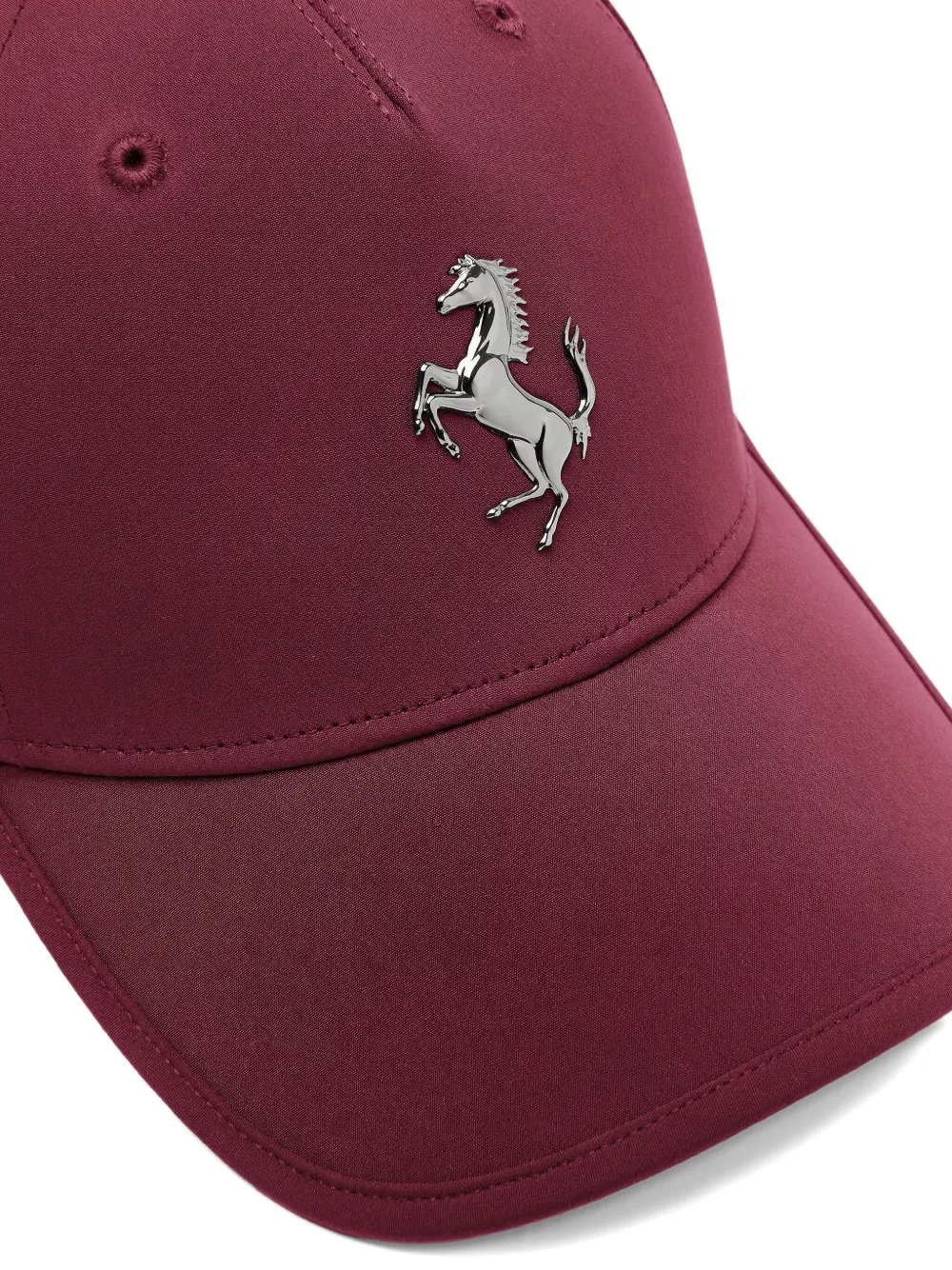 Ferrari Logo-plaque Baseball Cap In Red