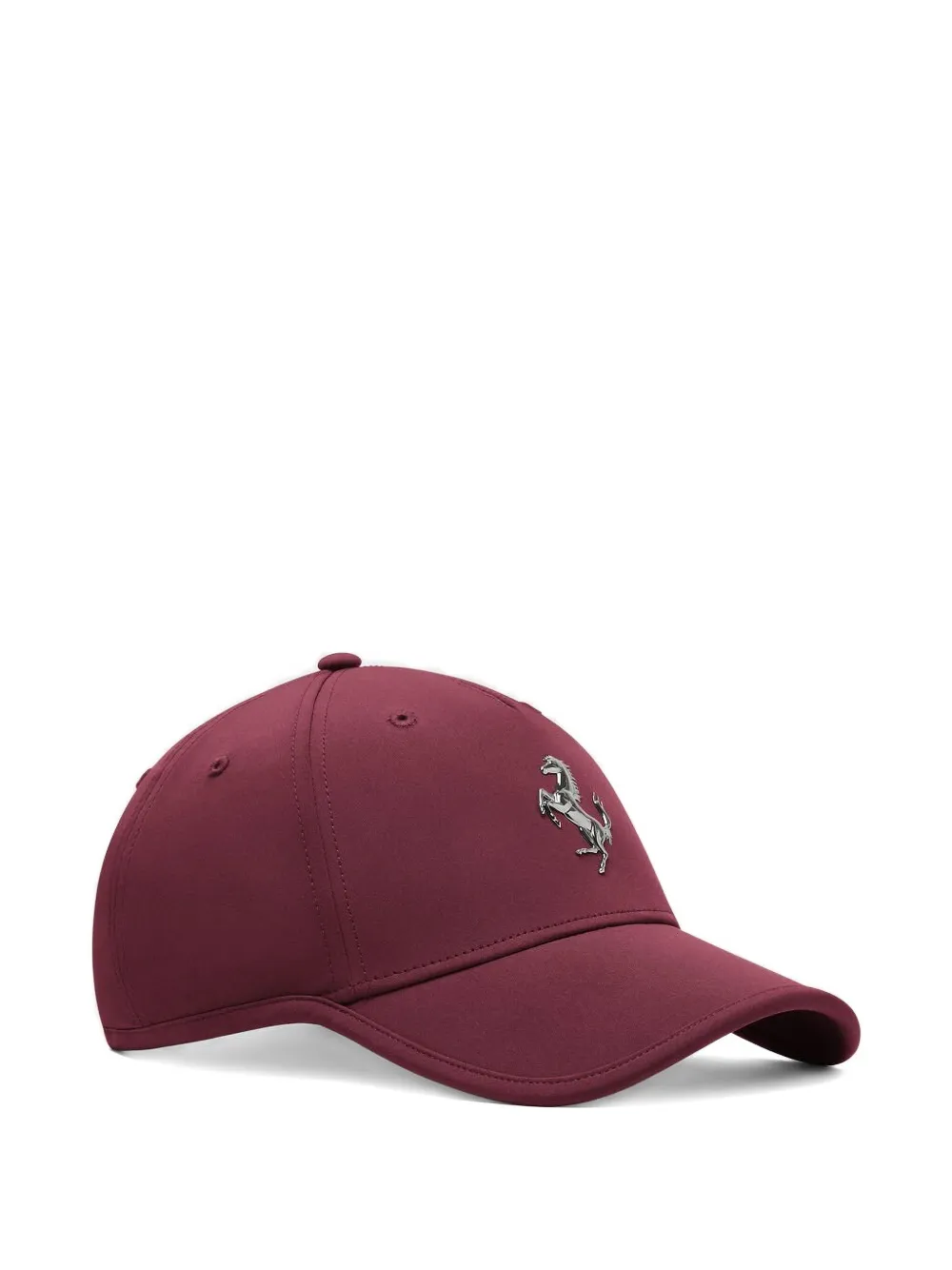 Ferrari Logo-plaque Baseball Cap In Red