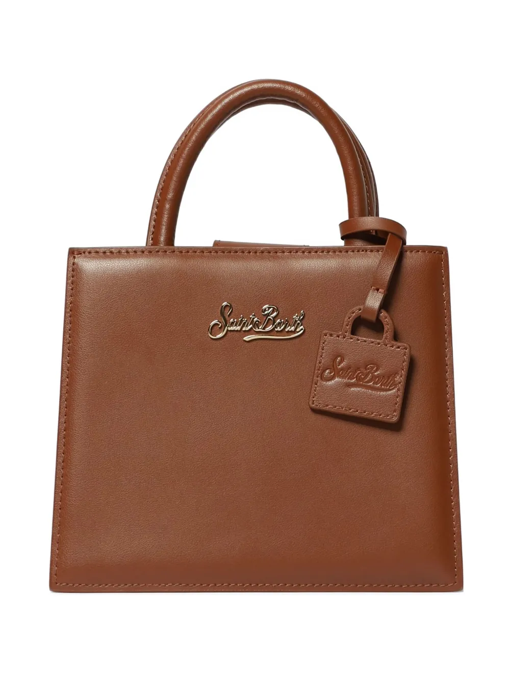 Mc2 Saint Barth Mini Shop Tote Bag In Brown