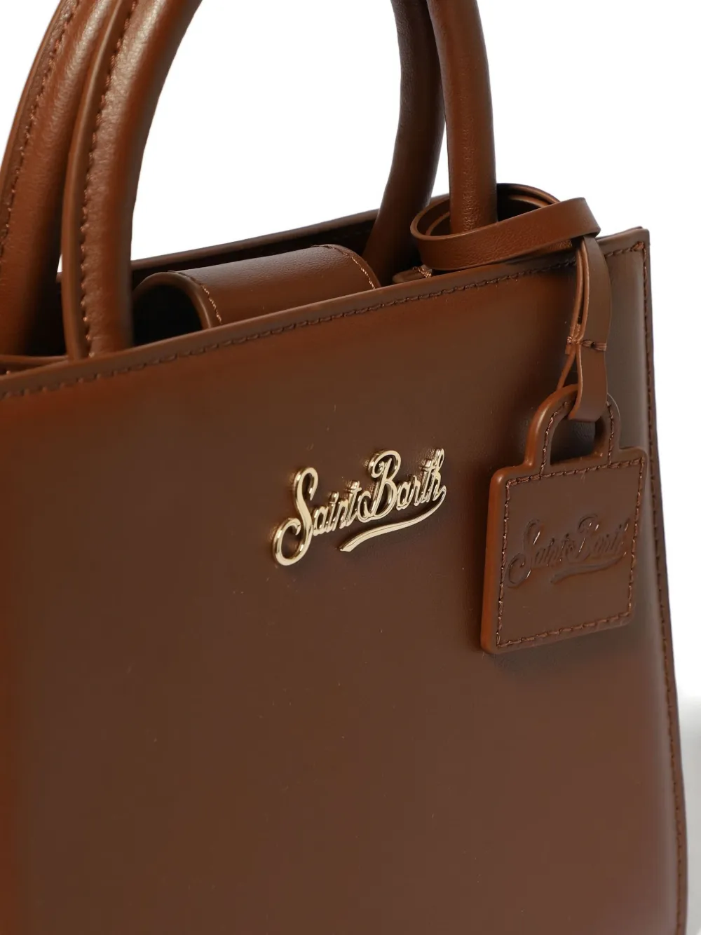 Mc2 Saint Barth Mini Shop Tote Bag In Brown