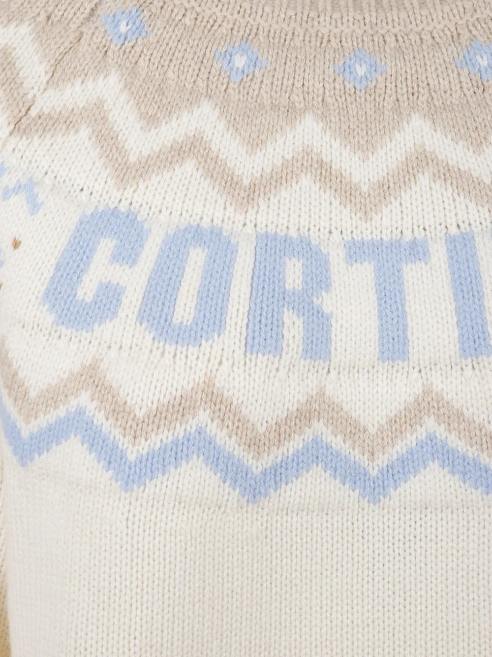 Mc2 Saint Barth Meghan Patterned Sweater In Neutral