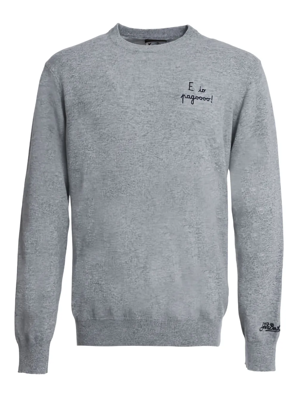 Mc2 Saint Barth Heron Embroidered Sweatshirt In Gray