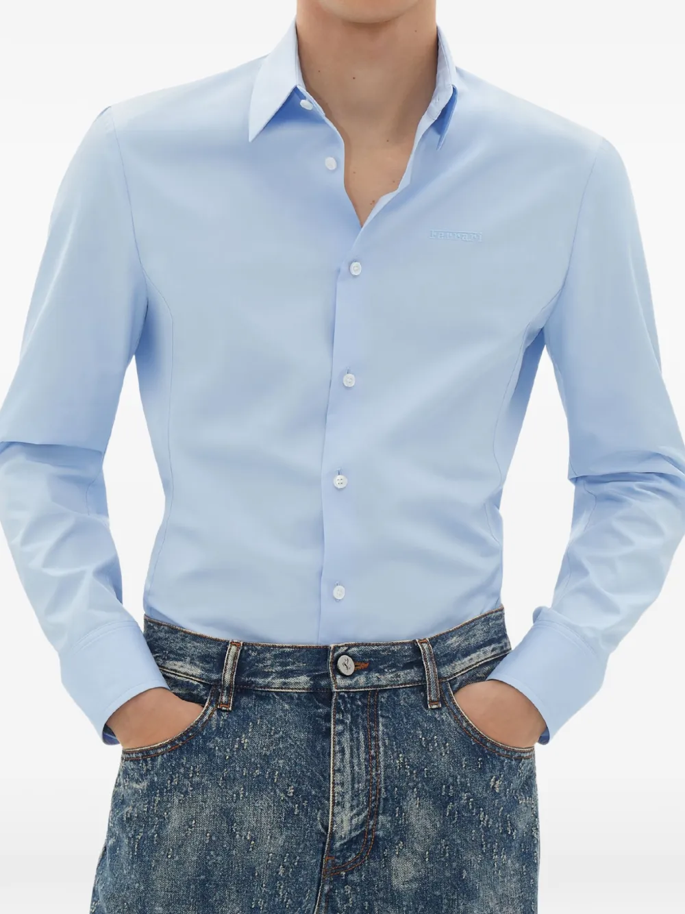 Ferrari cotton shirt - Blauw