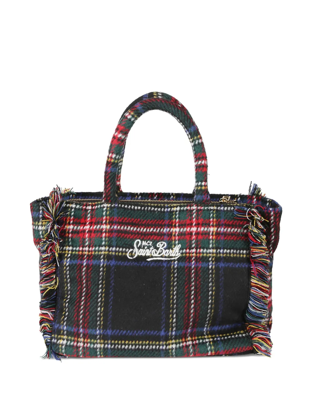 Mc2 Saint Barth Colette Tartan-patern Tote Bag In Multi