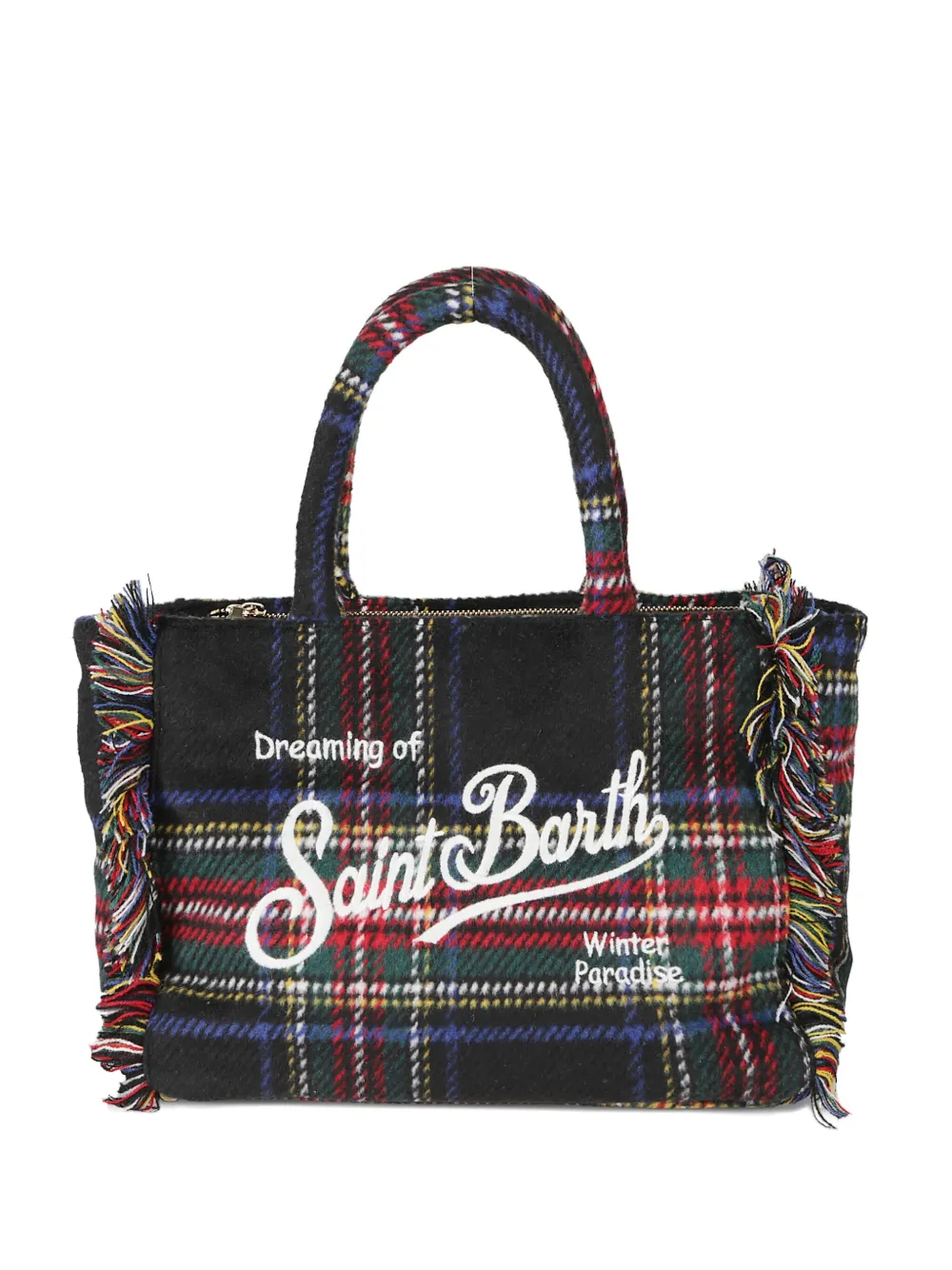 Mc2 Saint Barth Colette Tartan-patern Tote Bag In Multi