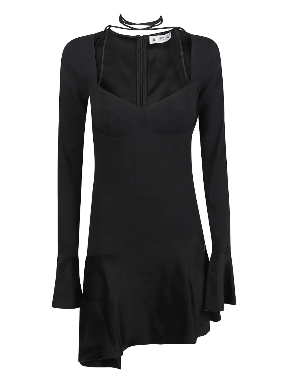 Les Filles d'Eva robe mi-longue à encolure cœur | noir | Image 1