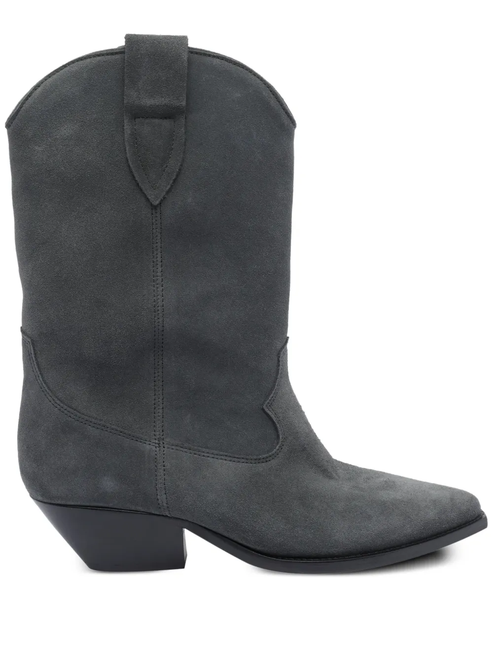 ISABEL MARANT 40mm suede pointed-toe cowboy boots Grey