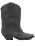 ISABEL MARANT 40mm suede pointed-toe cowboy boots - Grey
