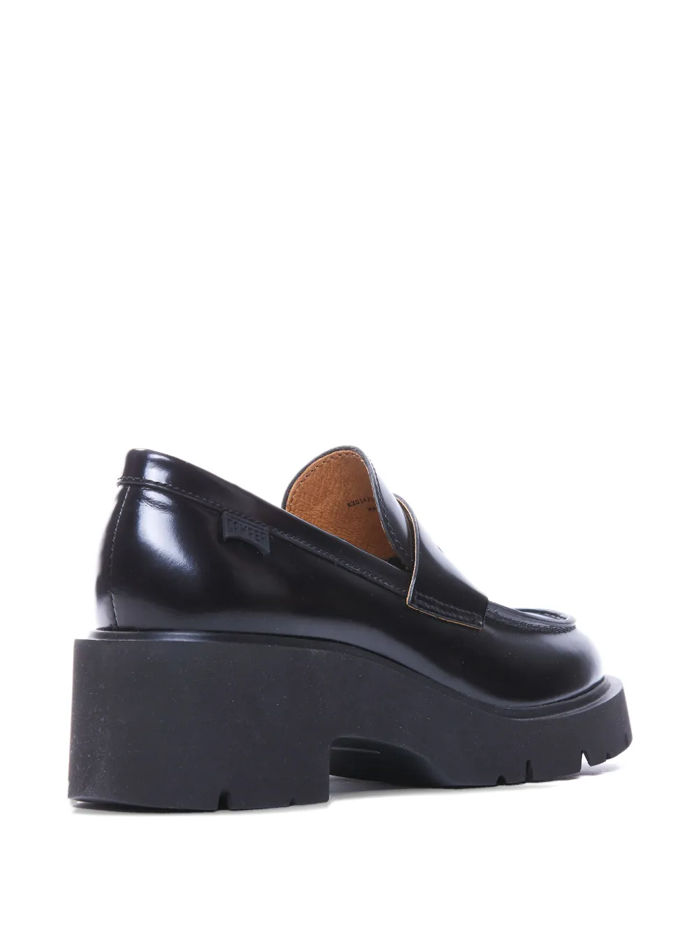 Camper 55mm Milah leather platform loafers Black
