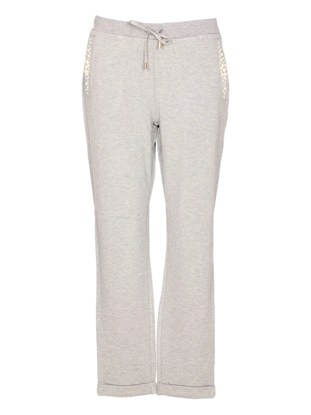 LIU JO pearl-embellished drawstring track pants | Grey | Image 1