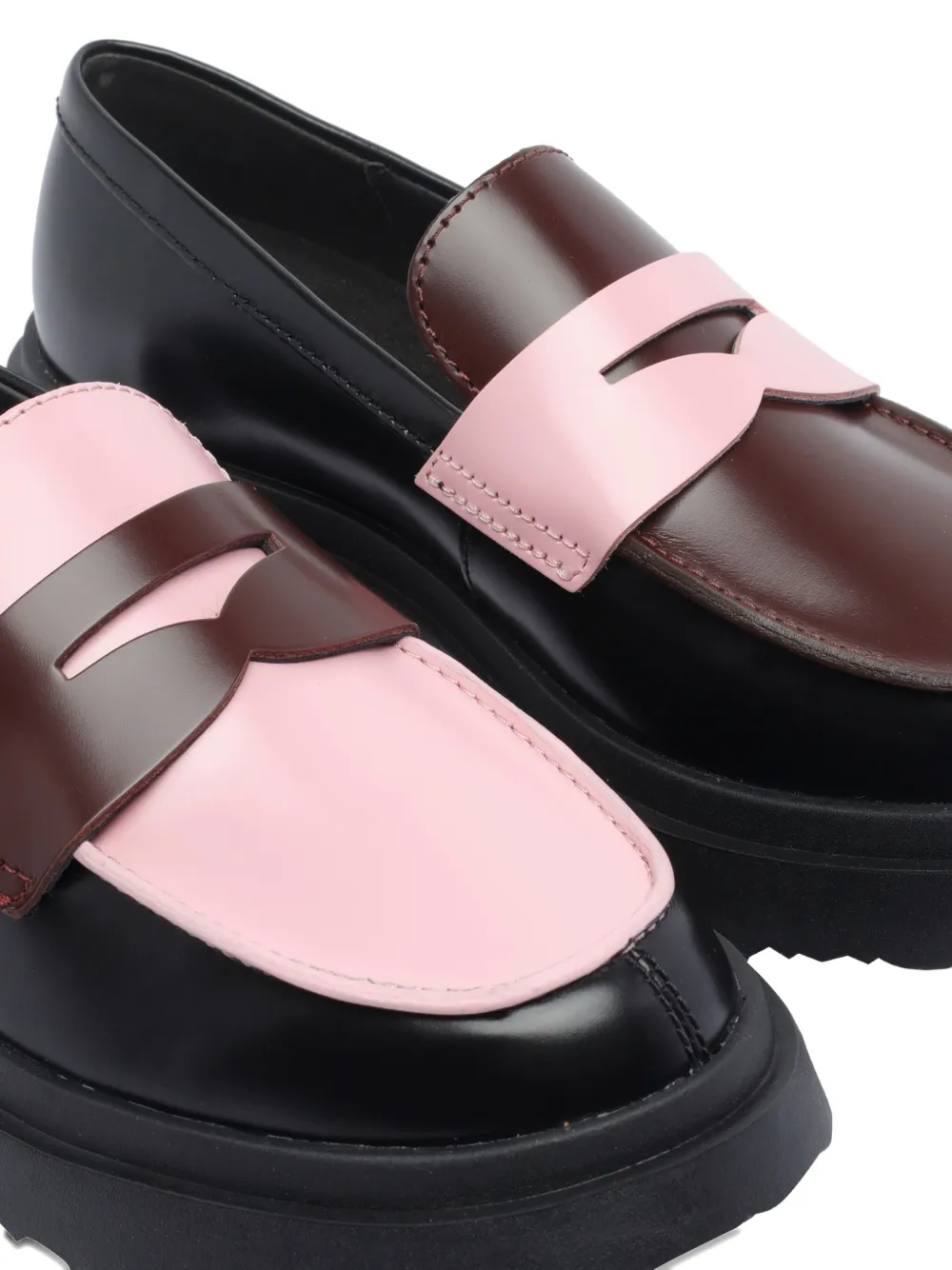 Camper Twins two-tone penny loafers Zwart