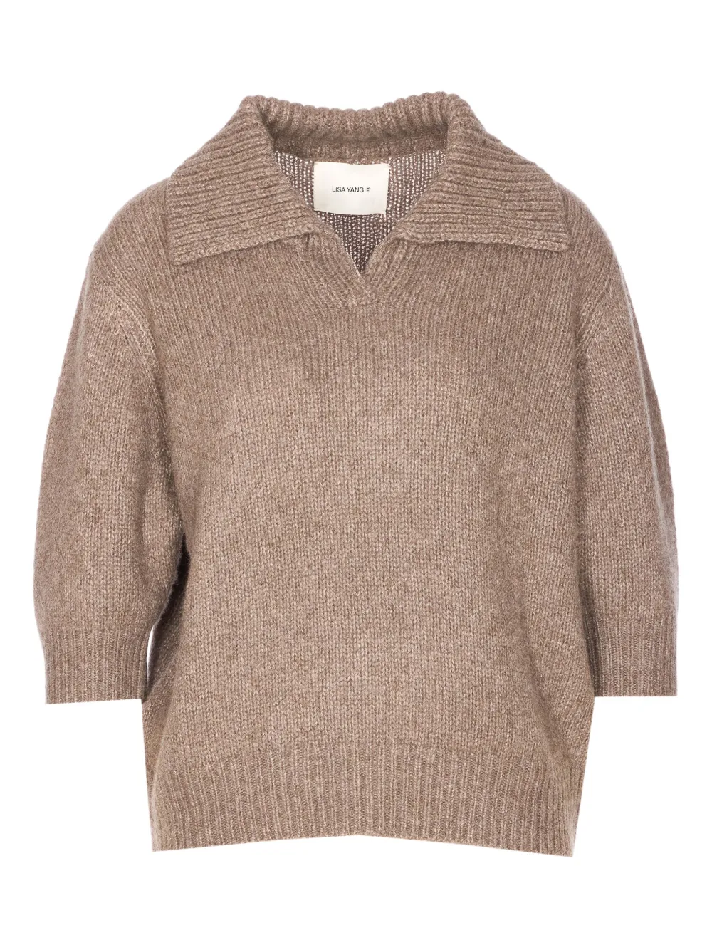 Lisa Yang Lailai V-neck collar sweater | Brown | Image 1