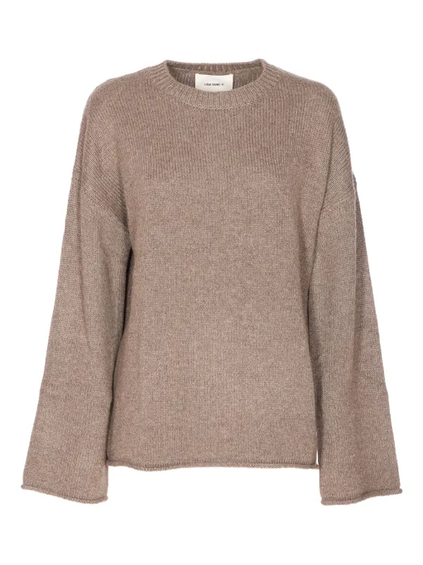 Lisa Yang Kristy Crew-neck Cashmere Sweater in Brown