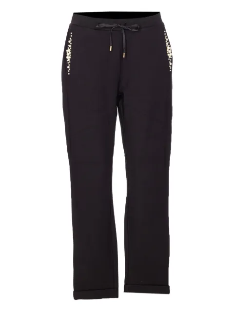 LIU JO faux-pearl-embellished drawstring trousers