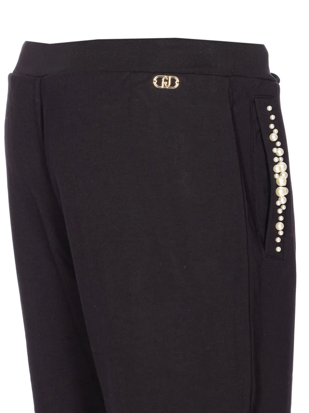 LIU JO Broek verfraaid met imitatieparels en trekkoord Zwart
