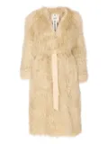 Sword belted fur coat - Neutrals