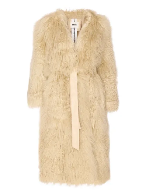Sword belted fur coat