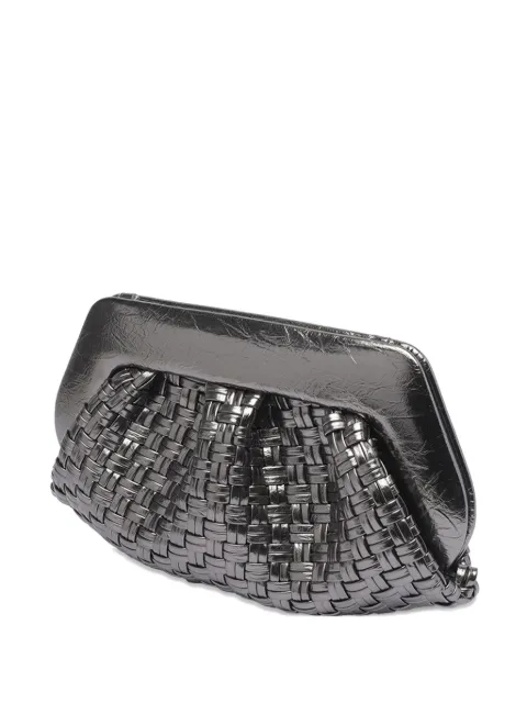Themoirè magnetic-closure clutch bag