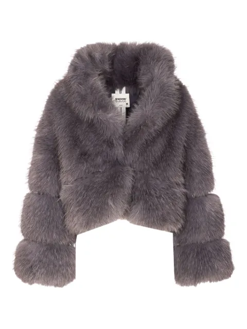 Sword shawl-collar fur jacket