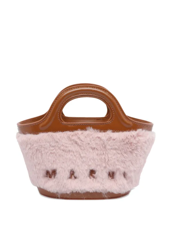 Marni Trimmed Leather Mini Bag in Pink
