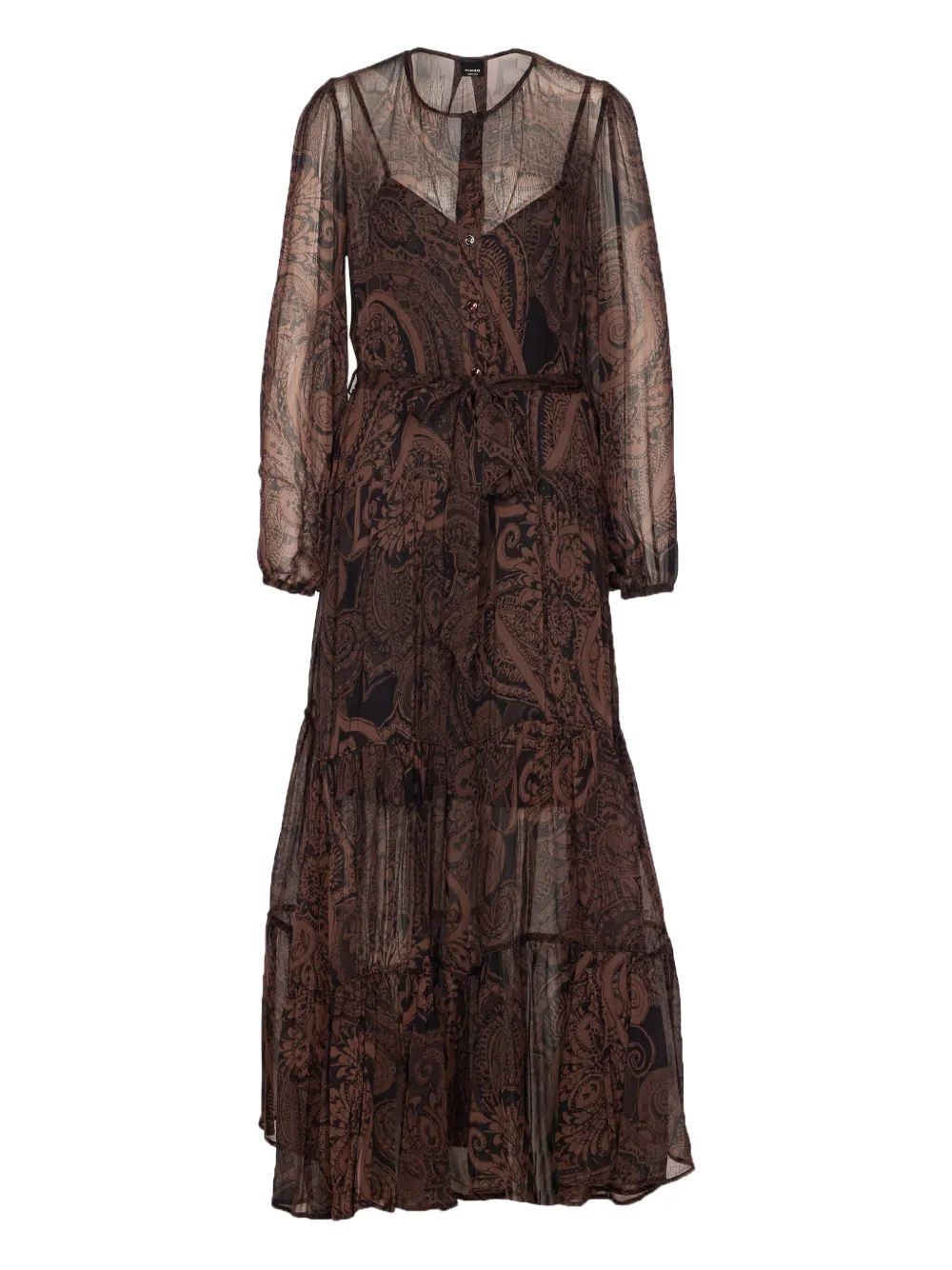 PINKO button-front maxi dress | Brown | Image 1