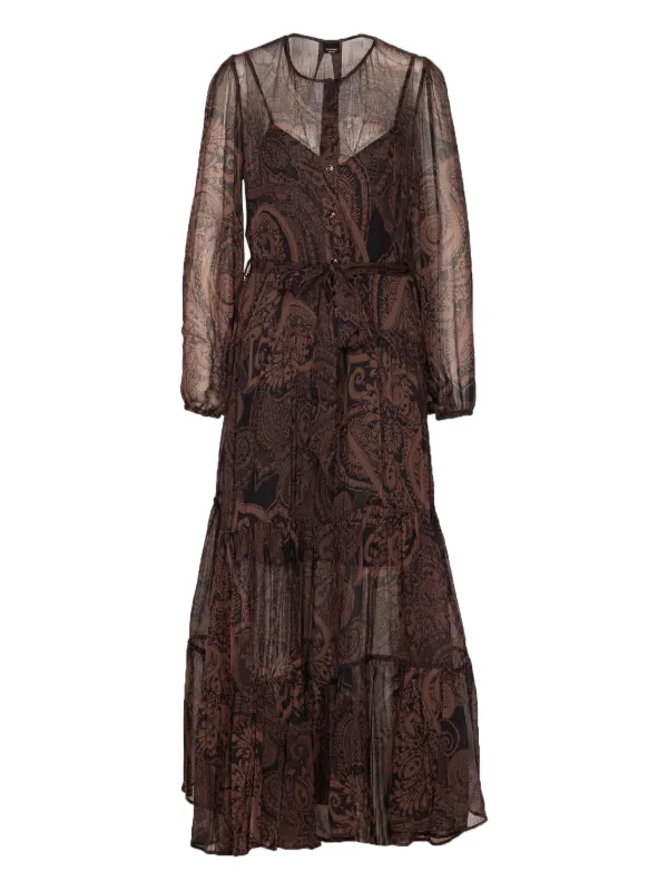 PINKO button-front Maxi Dress | Brown | FARFETCH
