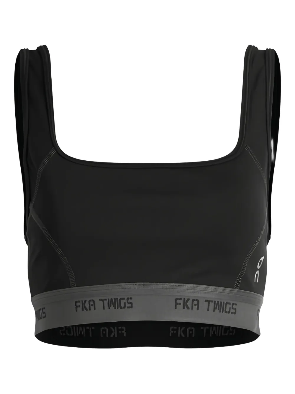On Running square-neck sports bra | Black | Image 1