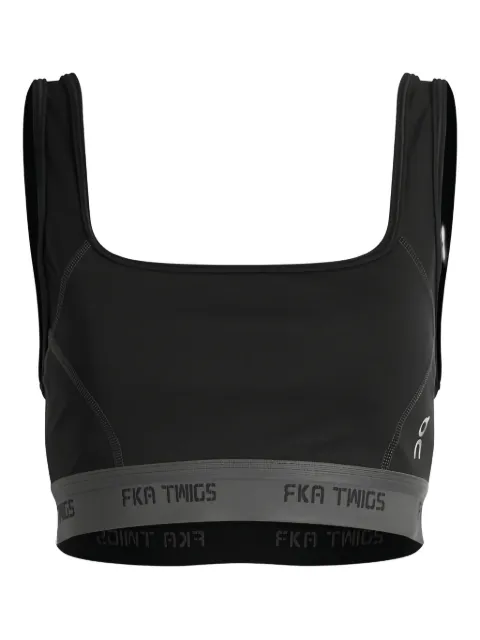 On Running brasier deportivo con cuello cuadrado