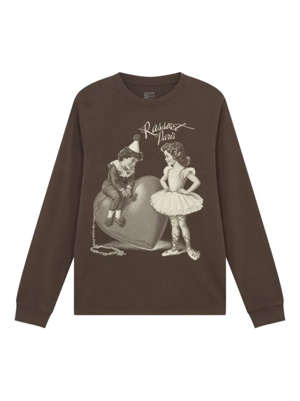 RASSVET graphic-print Sweatshirt Brown FARFETCH JO