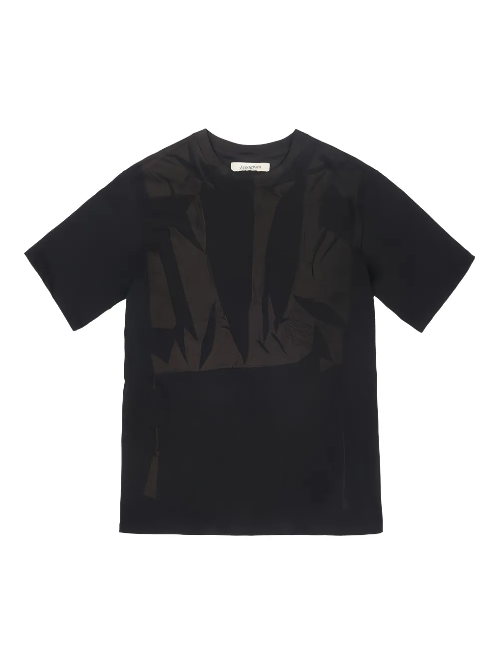 JiyongKim playera con paneles | negro | Image 1