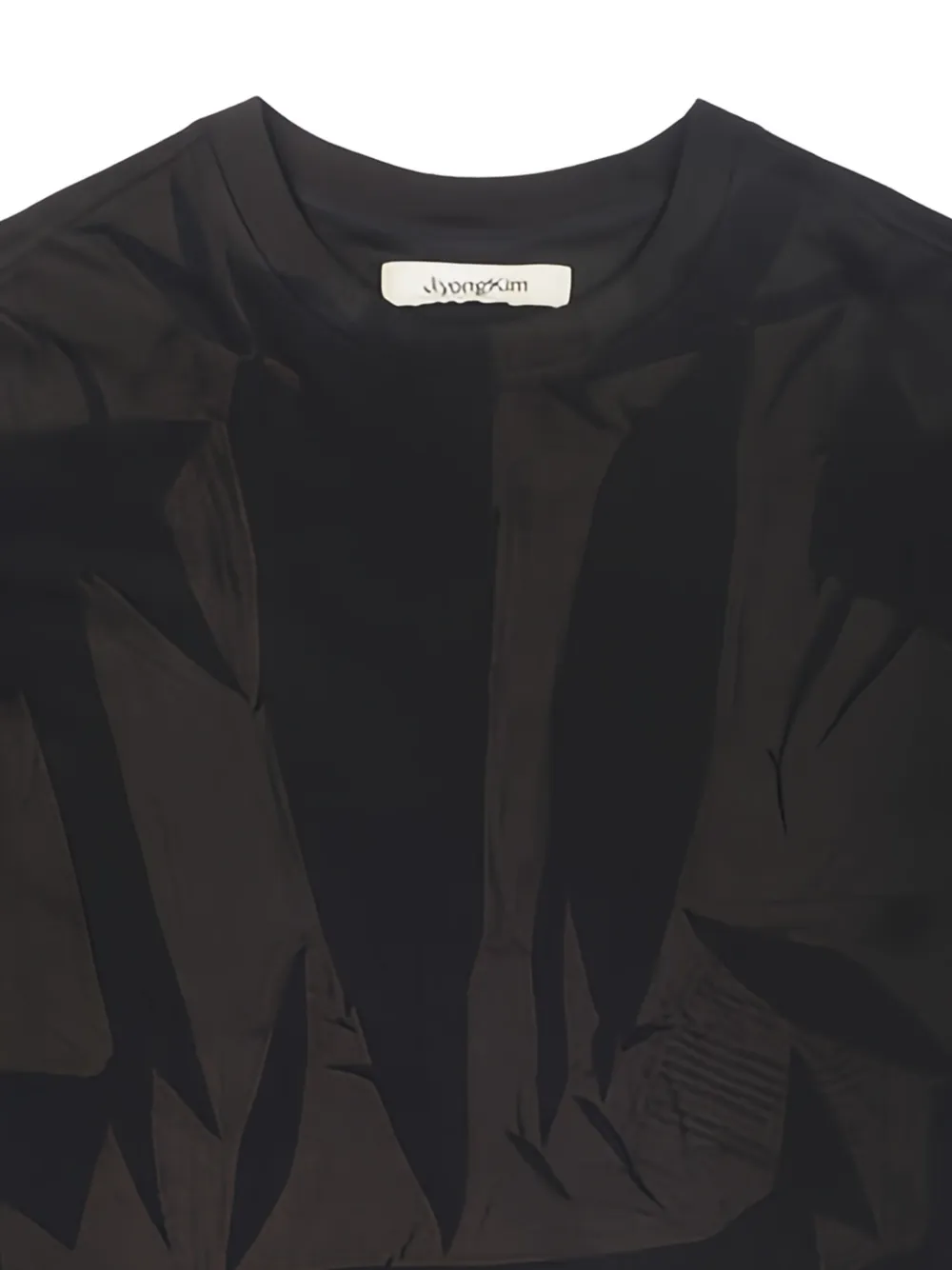JiyongKim panelled T-shirt - Zwart