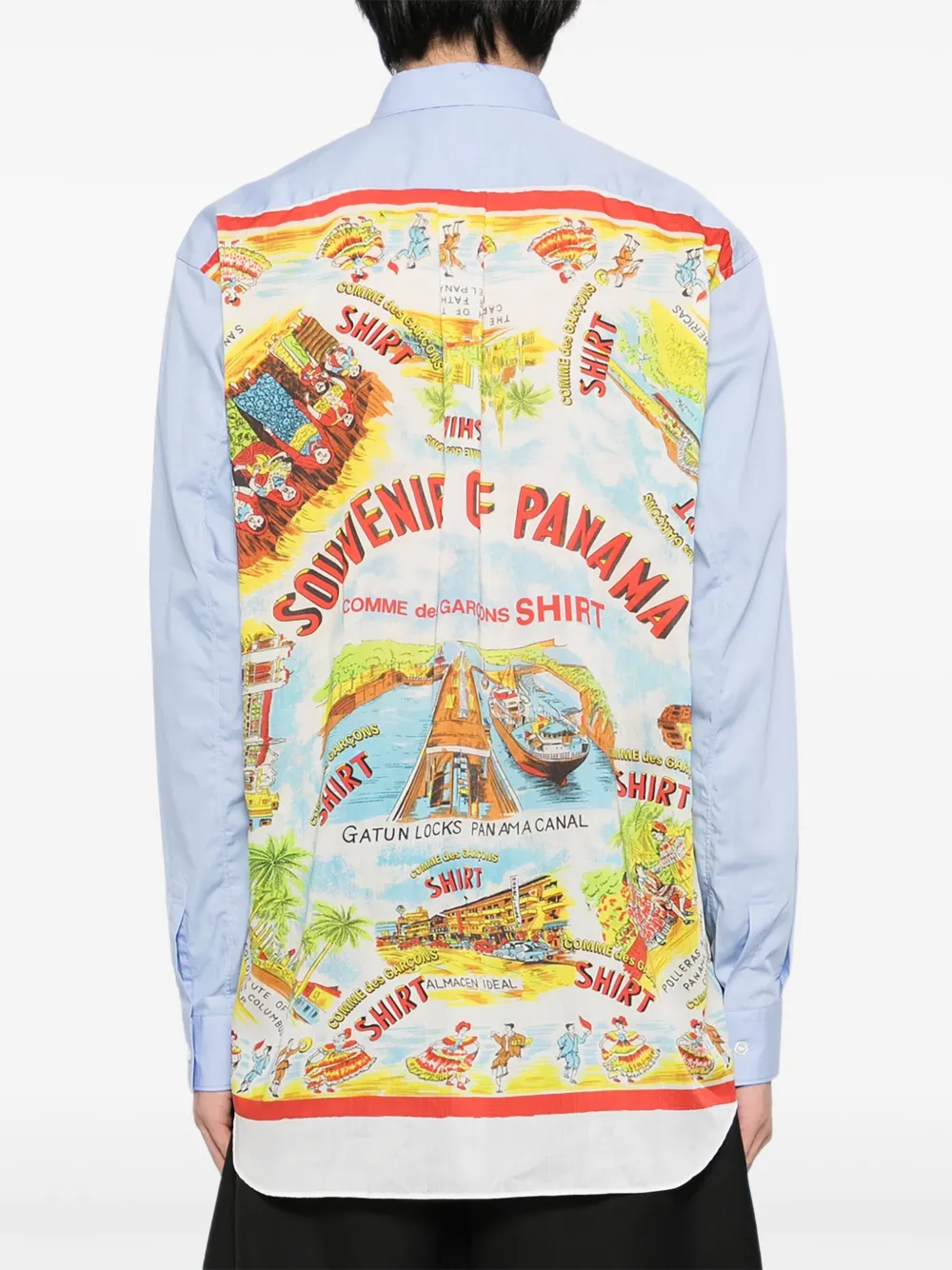 Comme Des Garçons Shirt Overhemd met grafische print Blauw