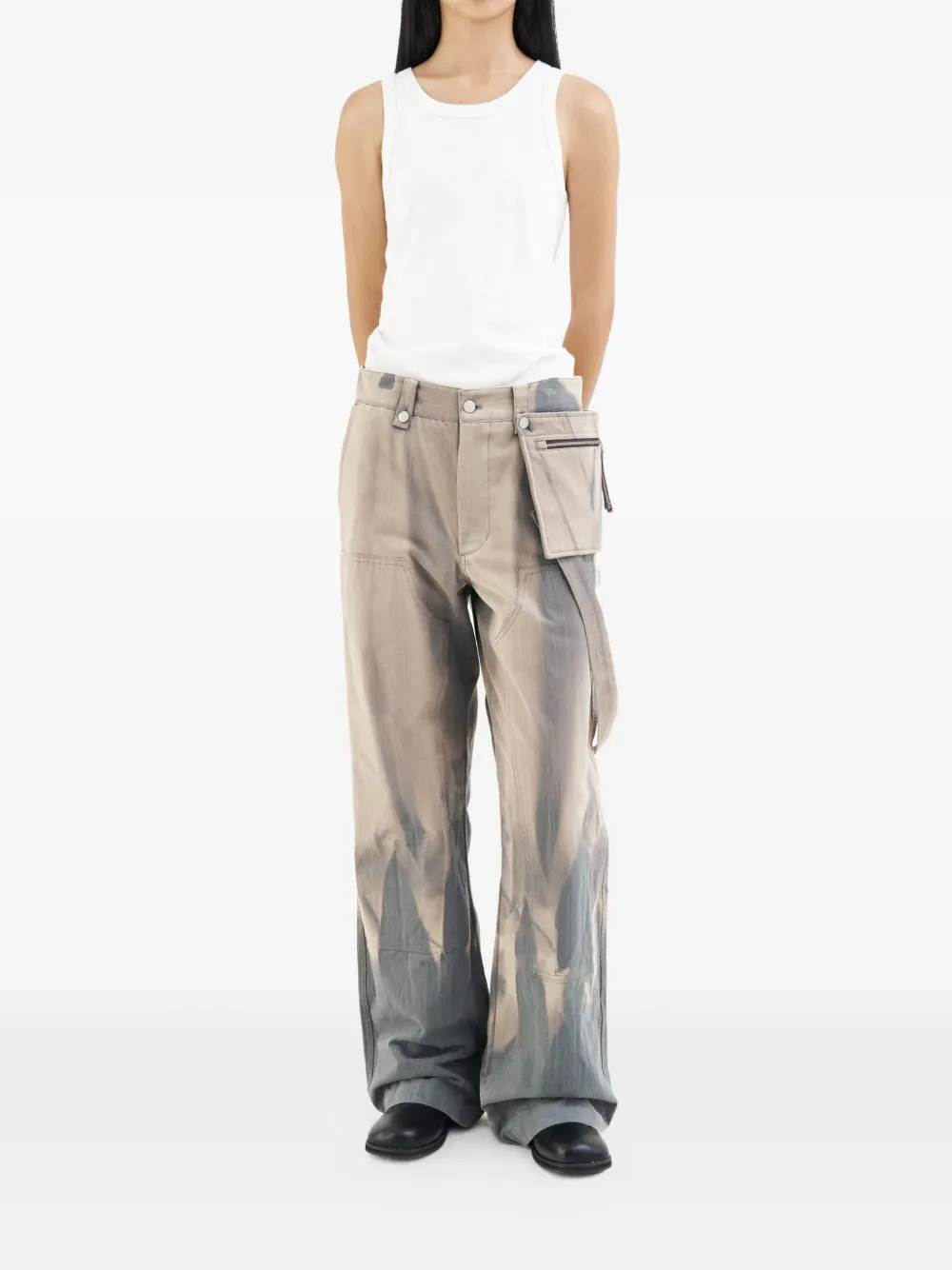 JiyongKim pocket detail trousers | Wide Leg Pants | Image 2