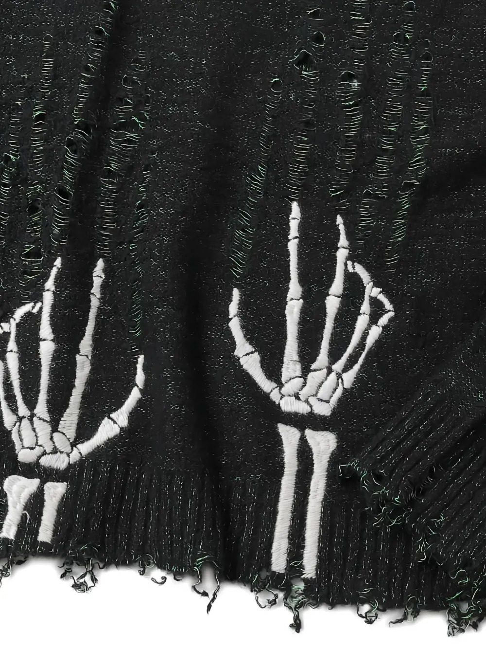 Doublet Skeleton Distressed Sweater In Black