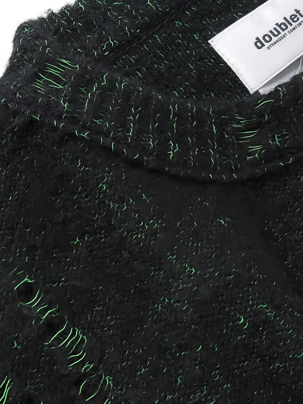 Doublet Skeleton Distressed Sweater In Black