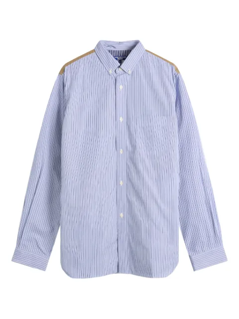 Junya Watanabe MAN stripe-pattern panelled shirt