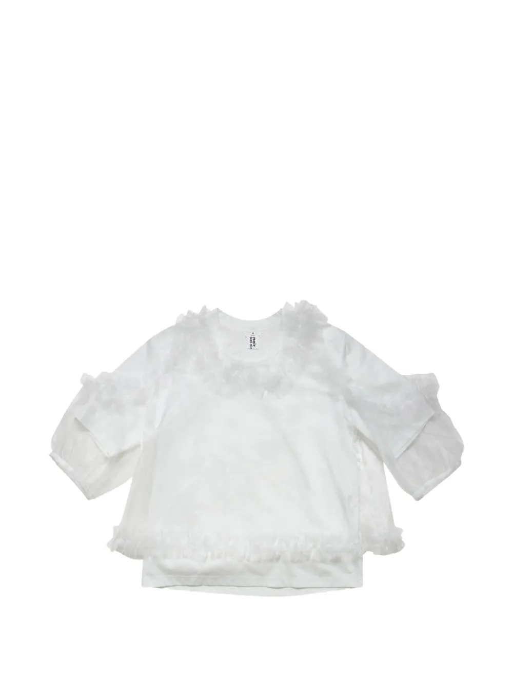 Noir Kei Ninomiya Blusa con ruches - Bianco