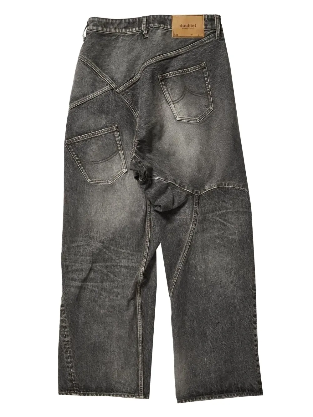 Doublet Jeans met vlakken - Zwart